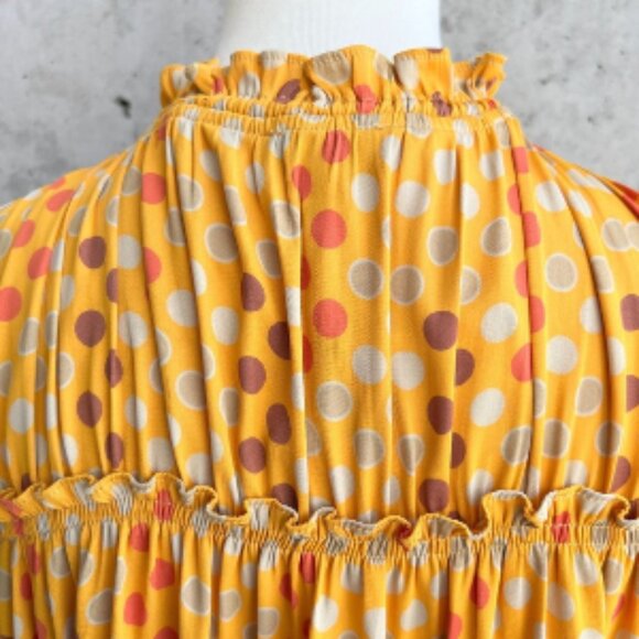 NWT Current Air Polka Dot Blouse - L - Picture 4 of 8